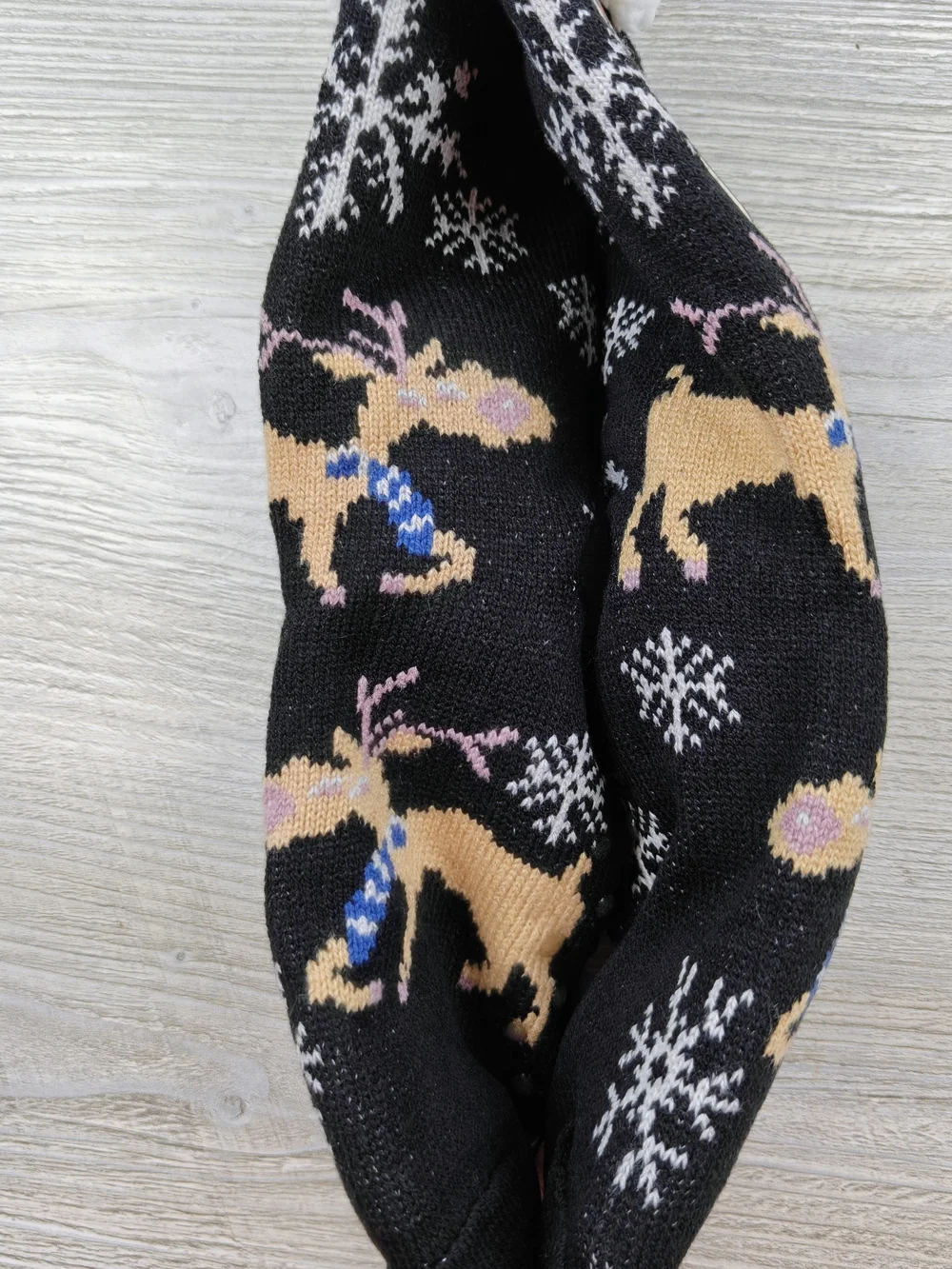 NEW Women's Sherpa Slumber Socks Black Snowflake Reindeer Pattern Non-Slip